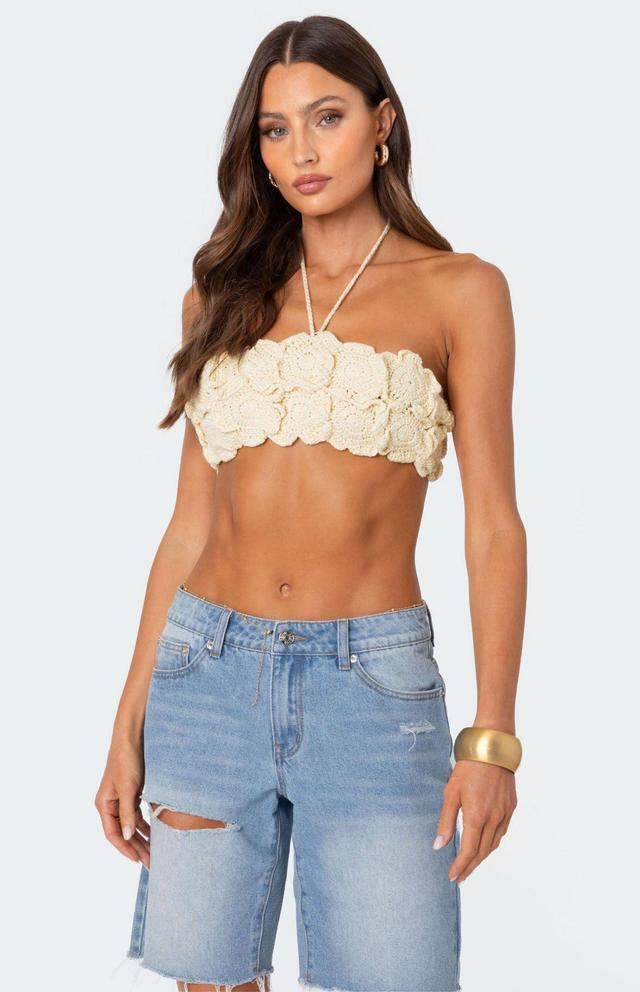 Edikted Women's Flower Girl Crochet Crop Top Product Image