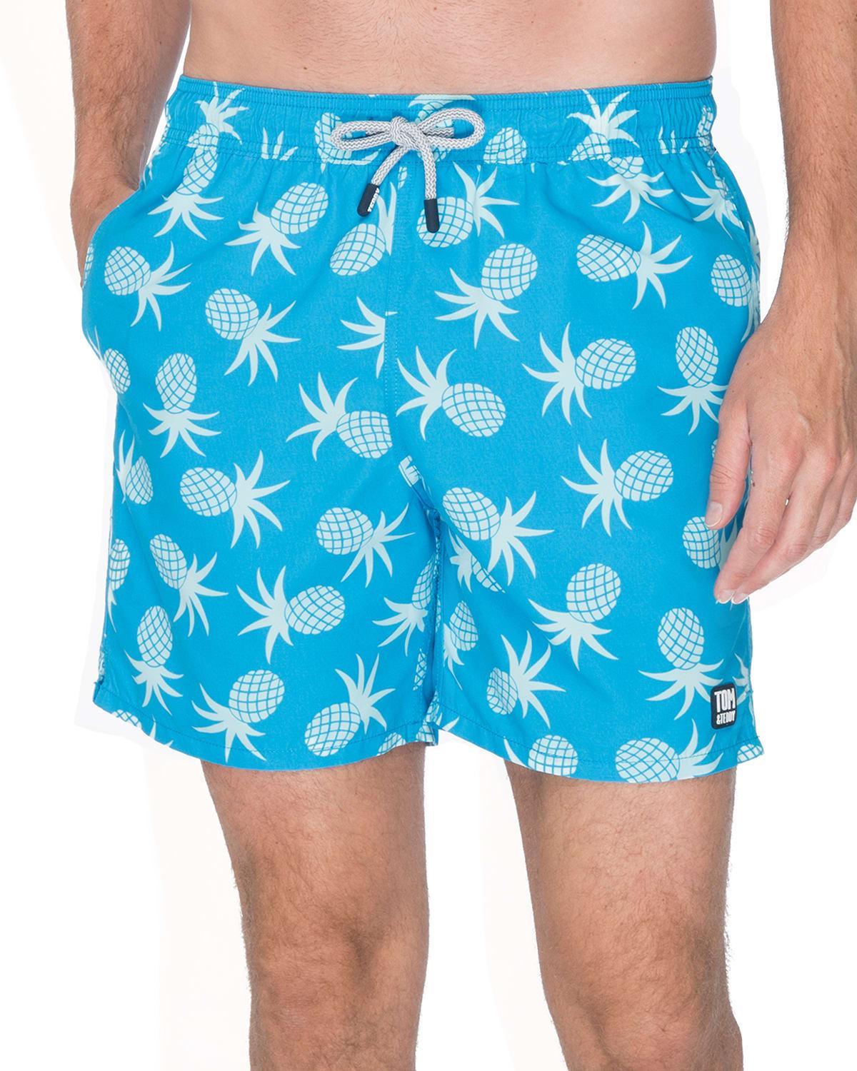 Mens Pineapple-Print Swim Trunks Product Image