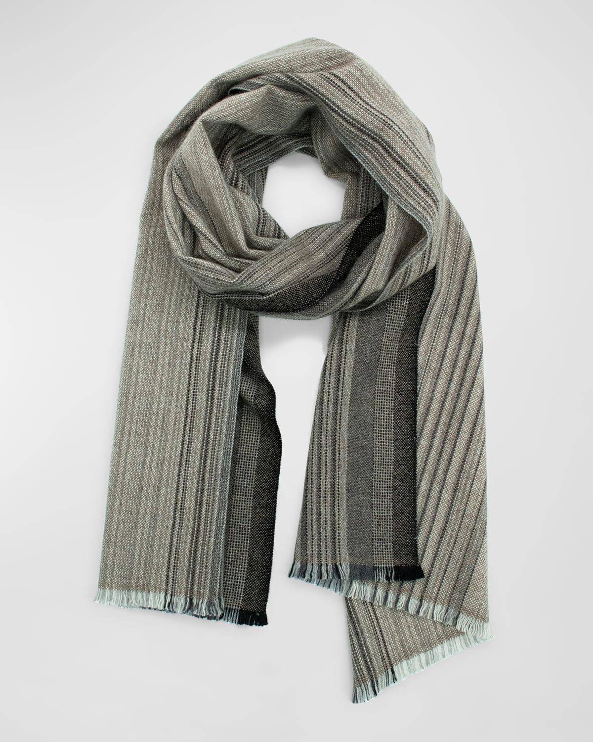 Mens Cashmere Pashmina Stripe Scarf Product Image