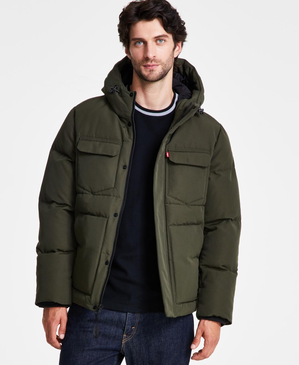 Levis Mens Quilted Hooded Puffer Jacket Product Image