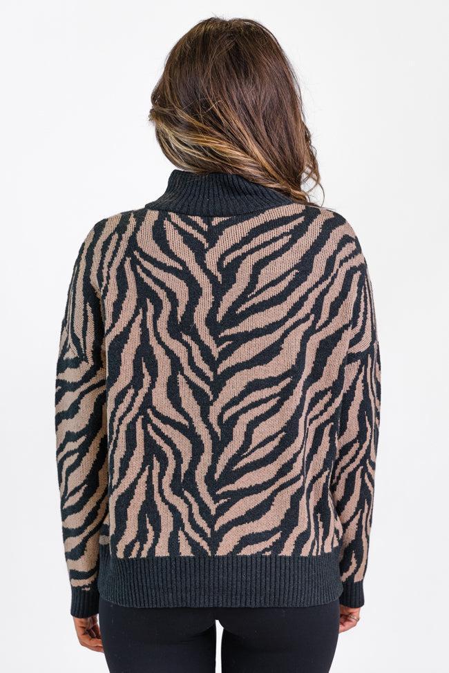 Make It Count In Wild Over You Quarter Zip Sweater FINAL SALE Product Image