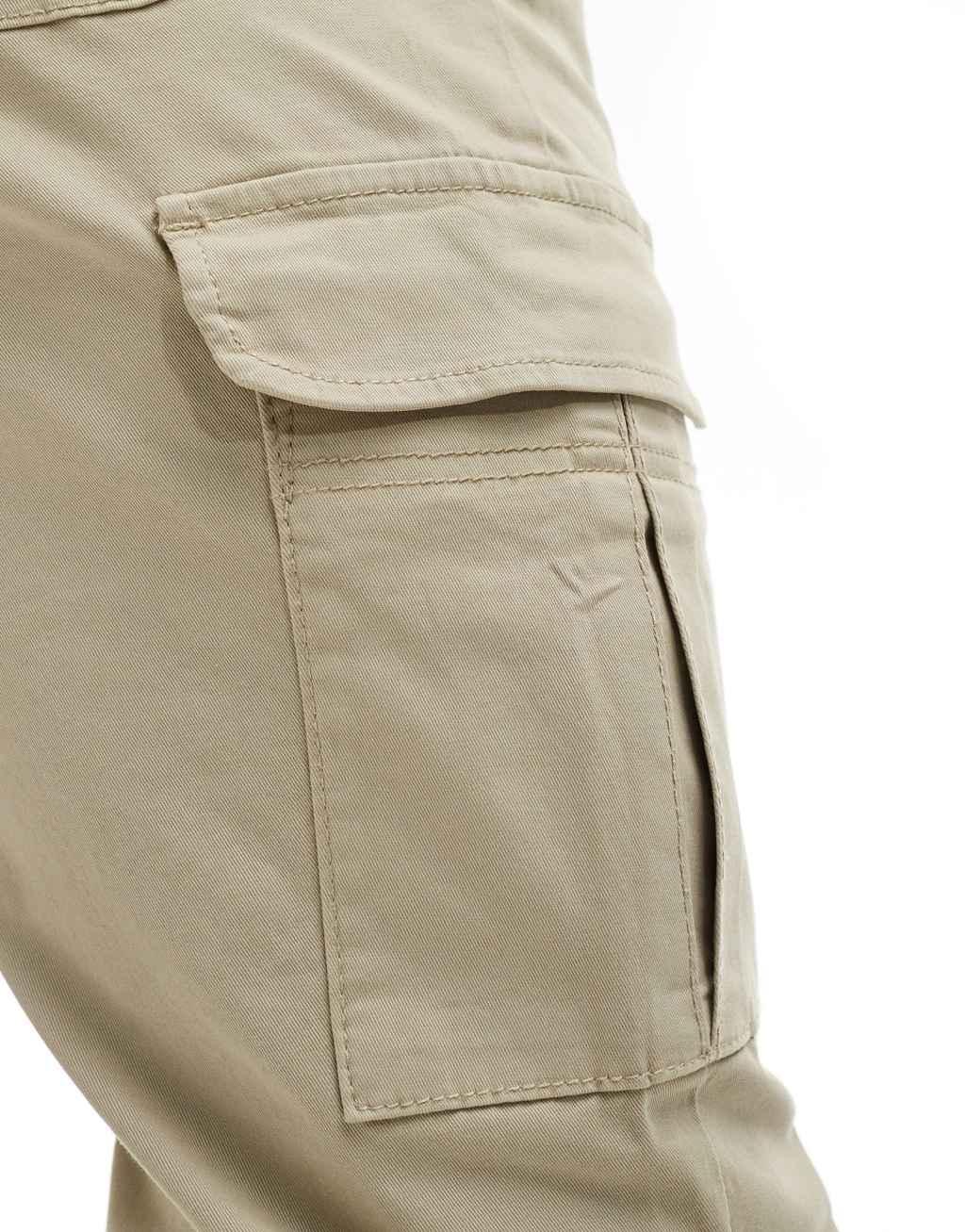 Bershka cargo pants in sand Product Image