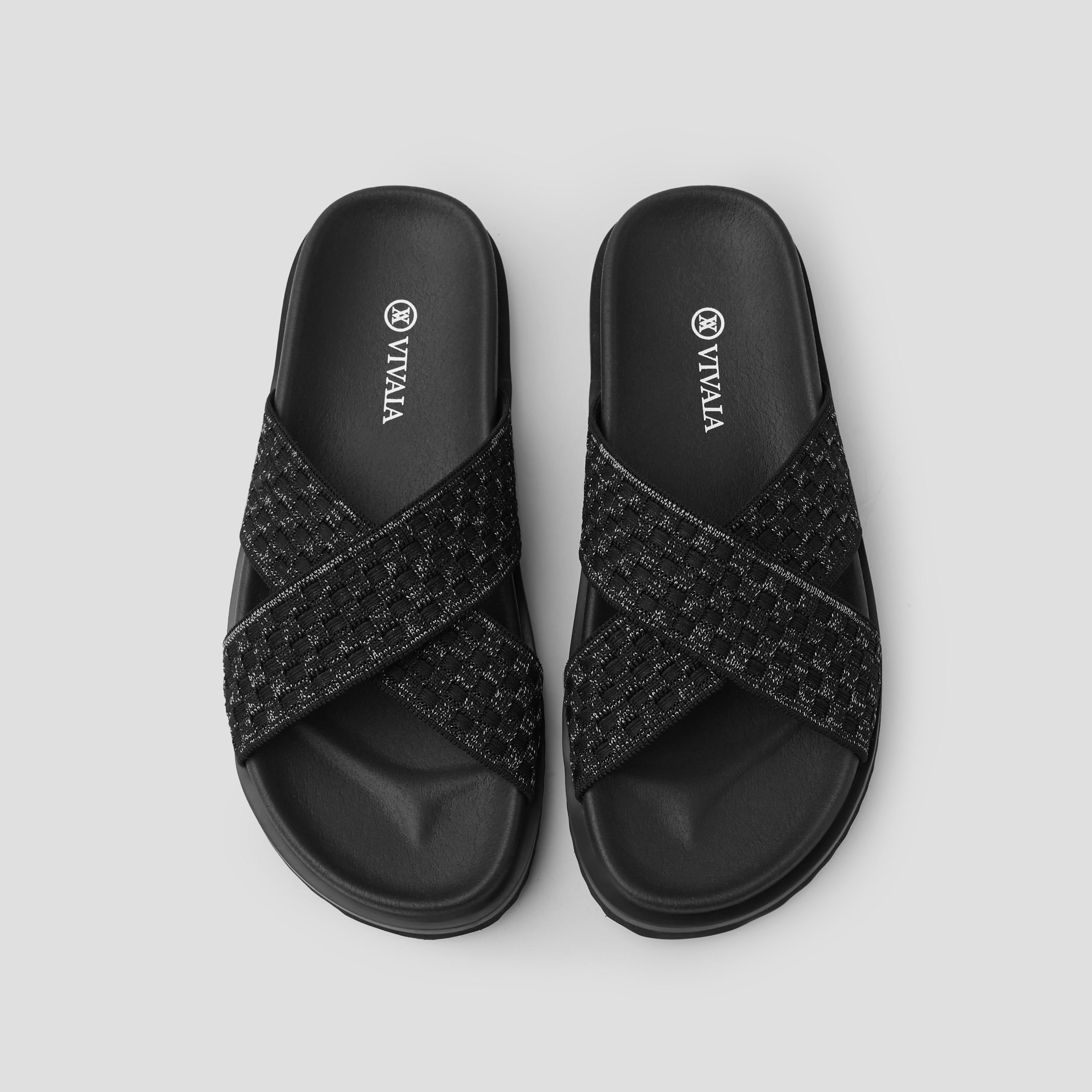 Criss Cross Straps Slides (Natalia) Product Image