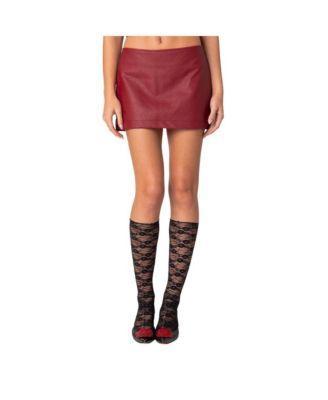 EDIKTED Aster Faux Leather Miniskirt Product Image