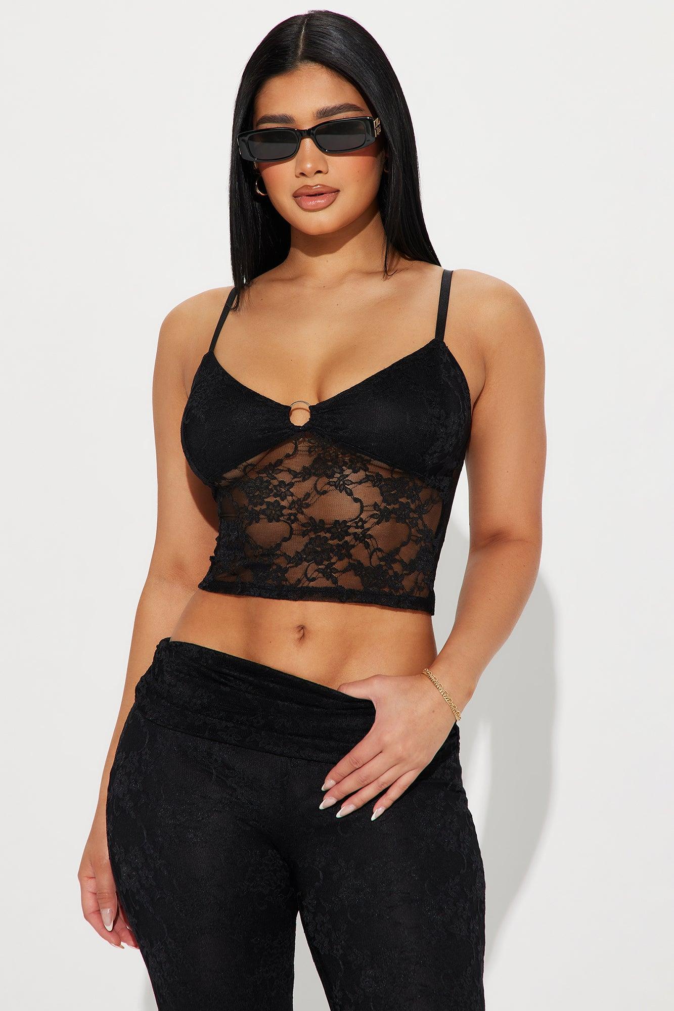 Love You Lace Pant Set - Black Product Image