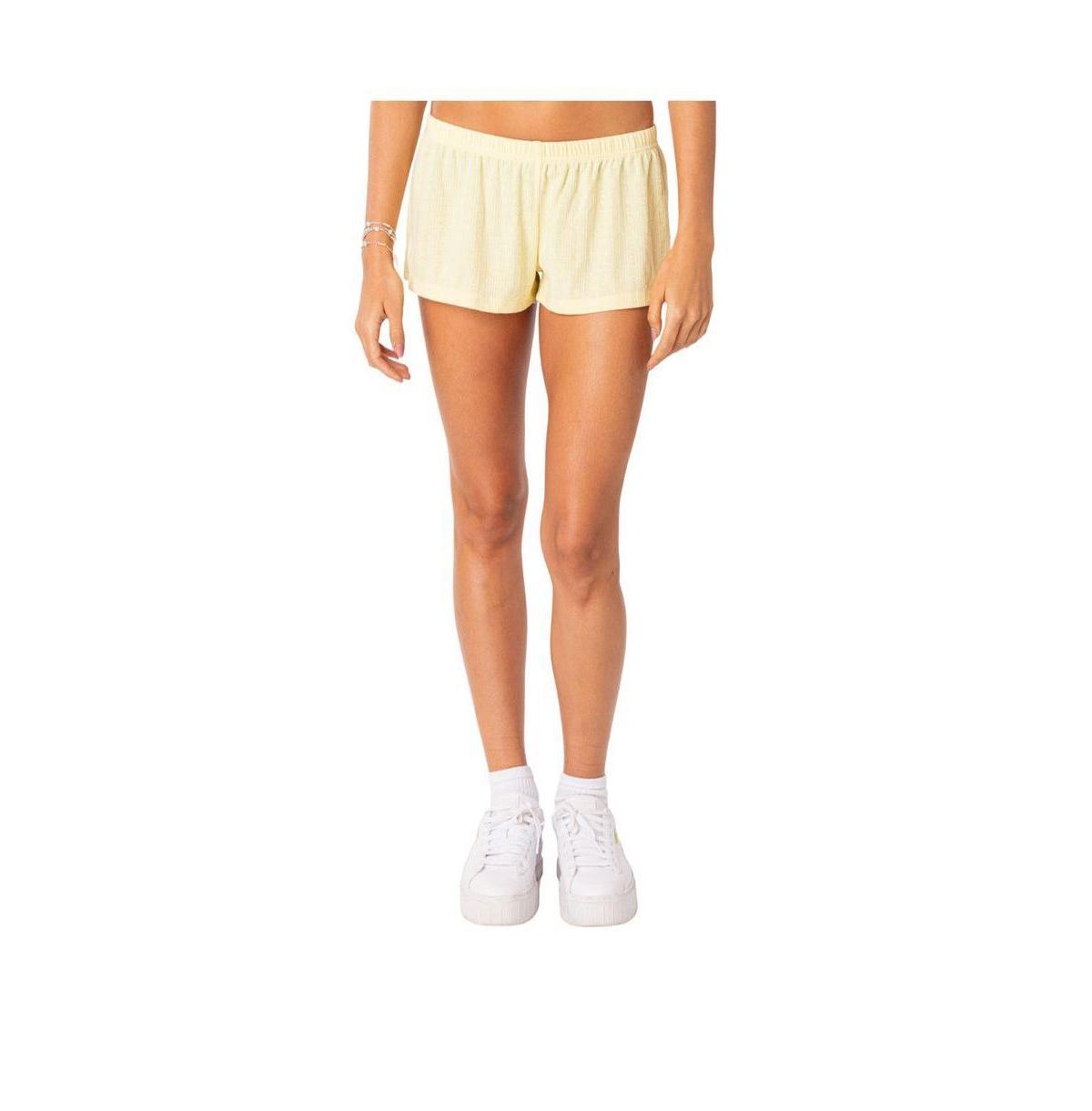 Edikted Womens Irene Low Rise Pointelle Micro Shorts Product Image