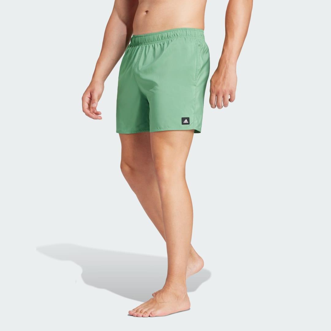 adidas Solid CLX Short-Length Swim Shorts Preloved Green 2XL Mens Product Image