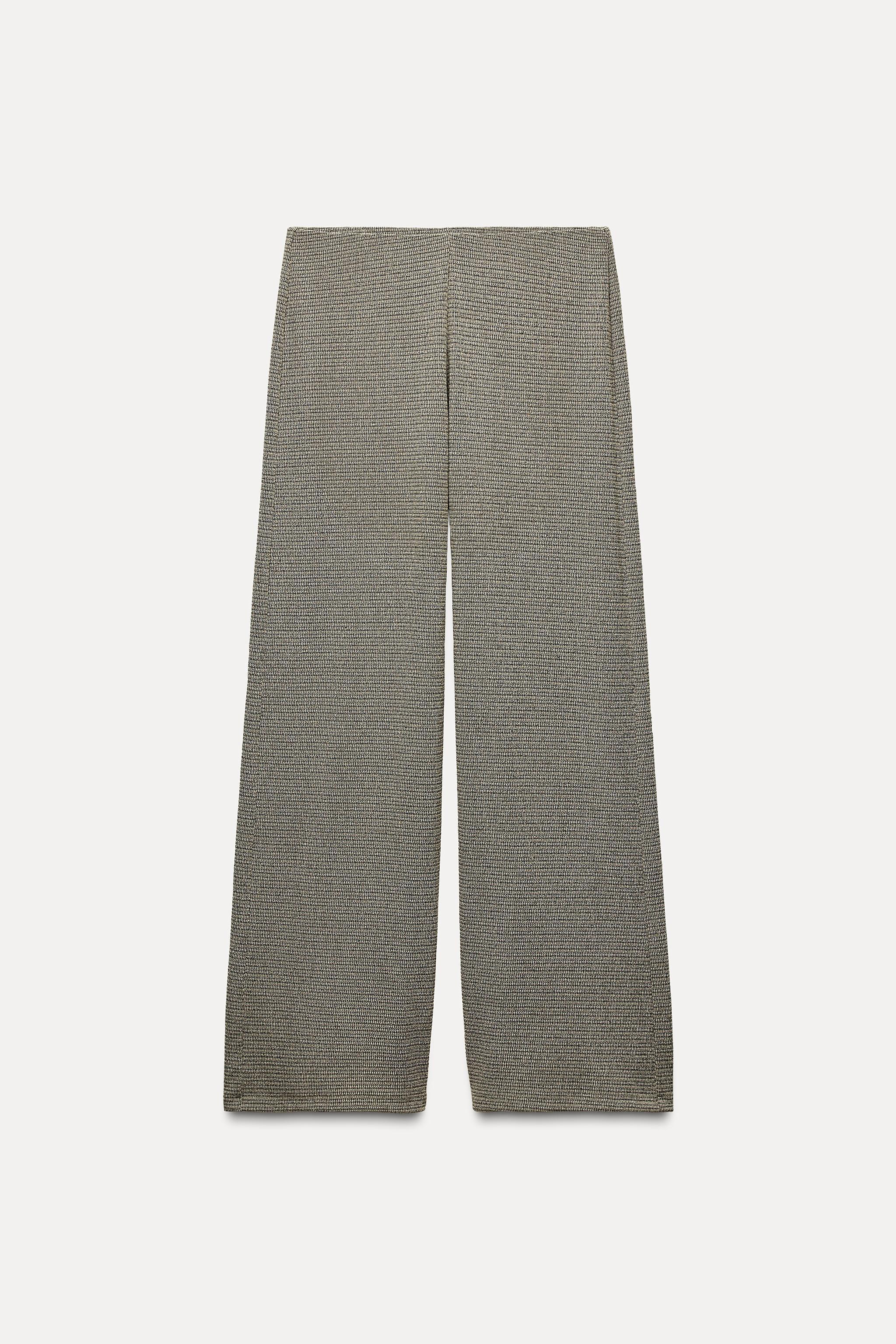 TEXTURED WIDE LEG PANTS Product Image