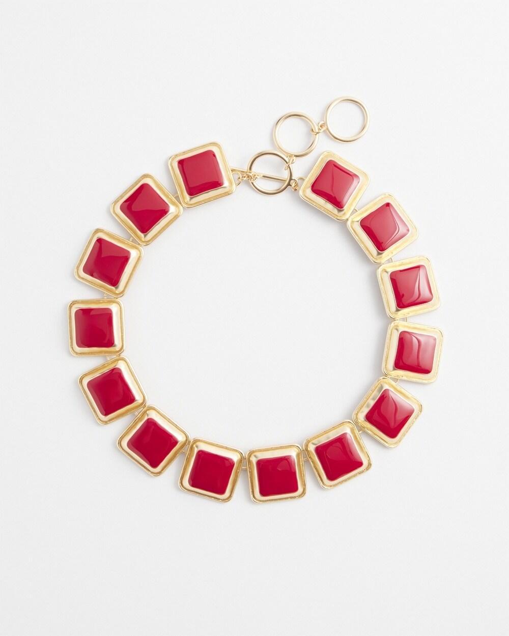 Red Pendant Statement Necklace Product Image