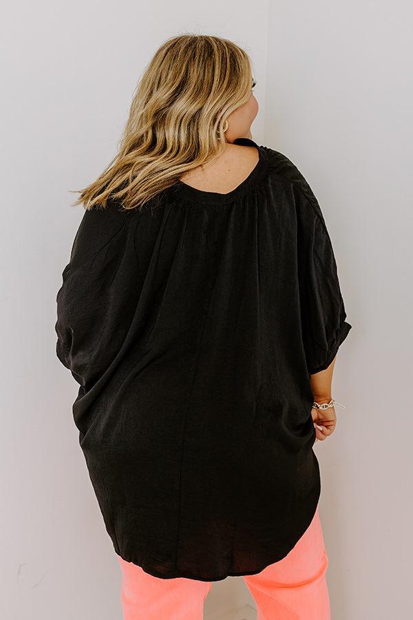 New To Town Shift Top In Black Curves Product Image