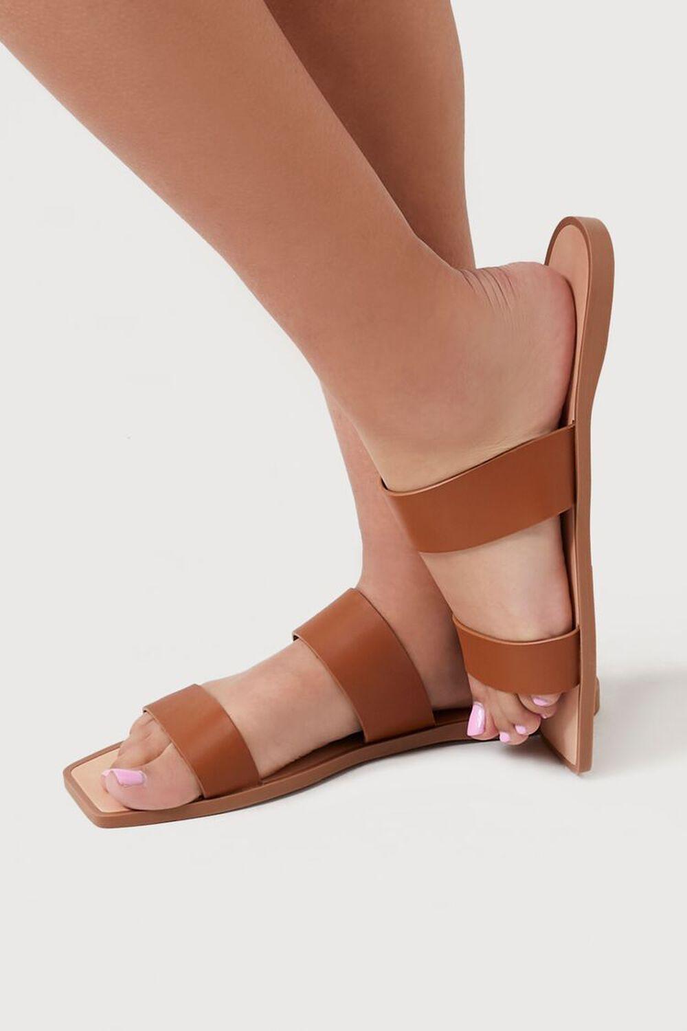 Dual-Strap Faux Leather Sandals | Forever 21 product image