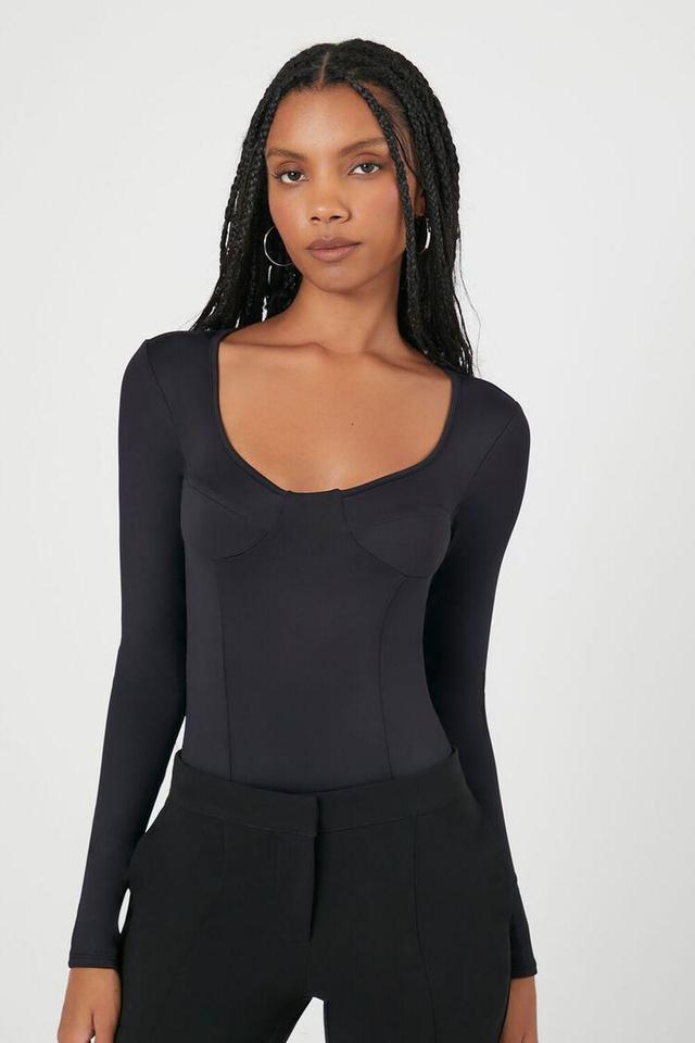 Bustier Long-Sleeve Bodysuit | Forever 21 Product Image