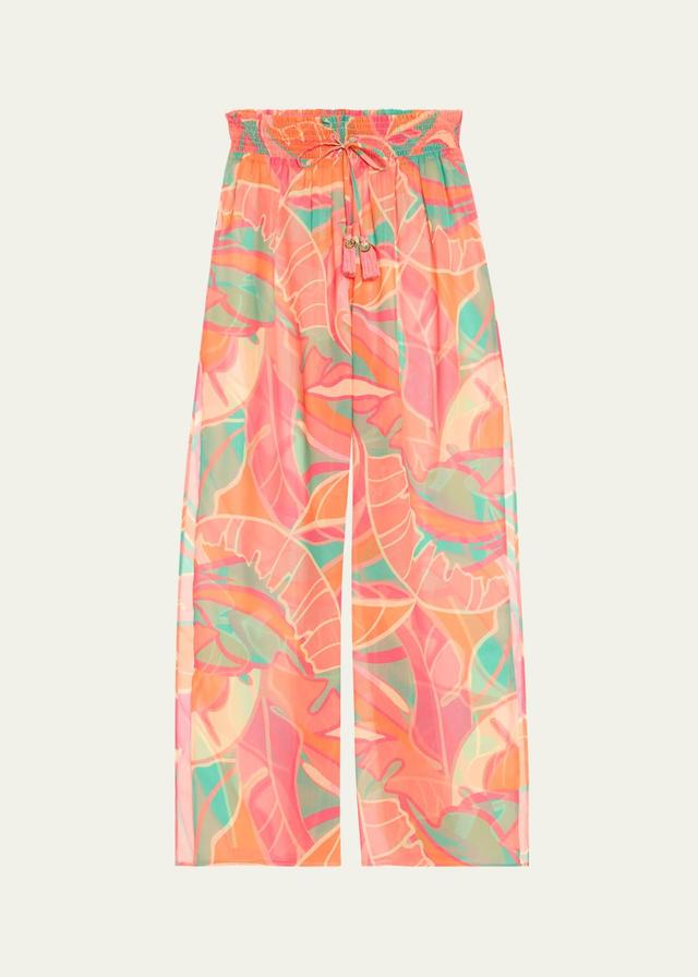 Womens Haley Printed Wide-Leg Pants Product Image