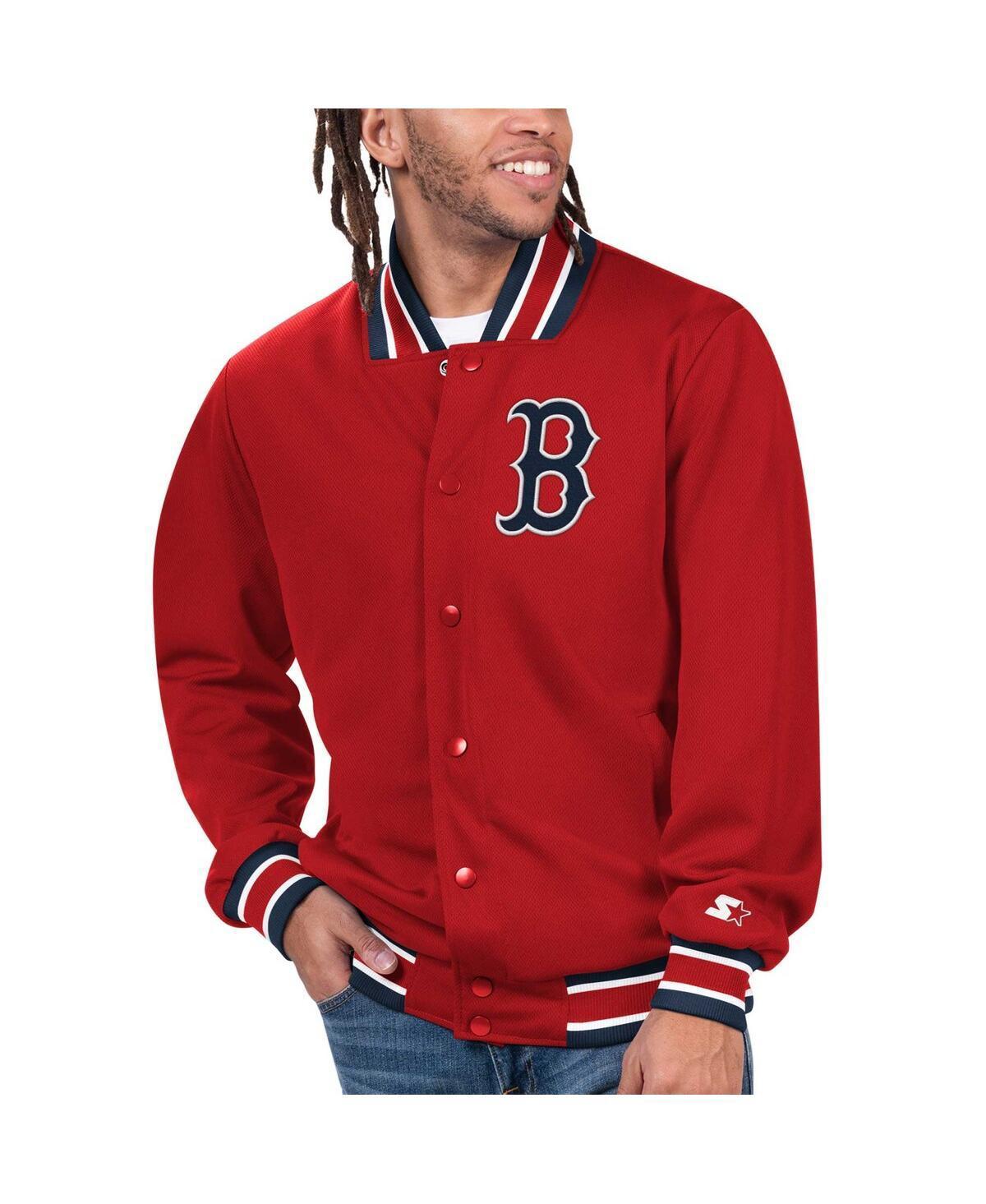 Mens Starter Red Boston Red Sox Secret Weapon Satin Full-Snap Jacket Product Image