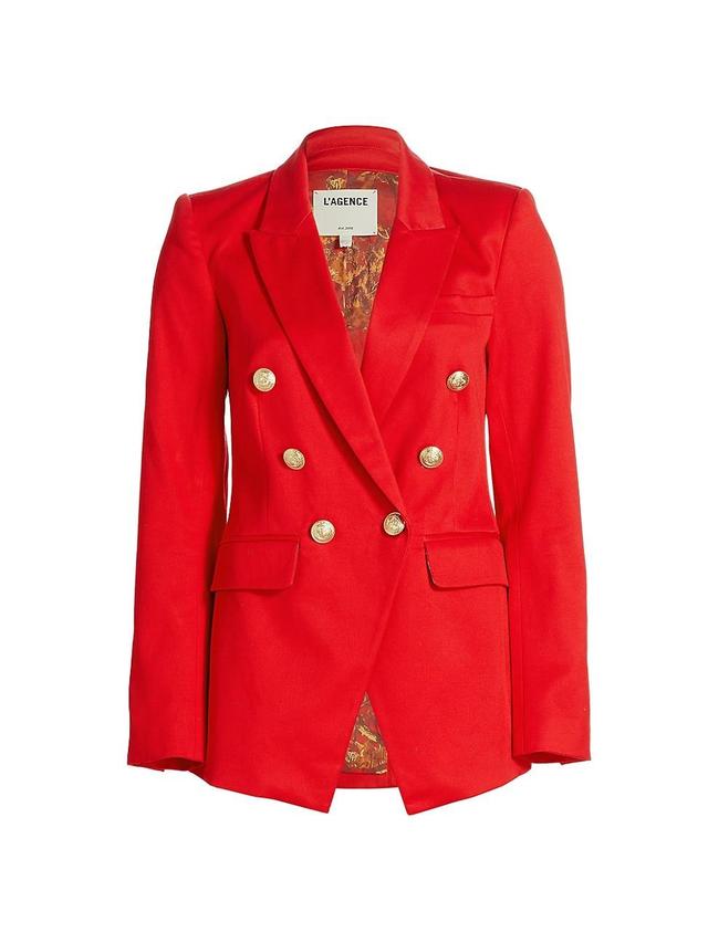 Womens Kendi Cotton Twill Double-Breasted Blazer Product Image