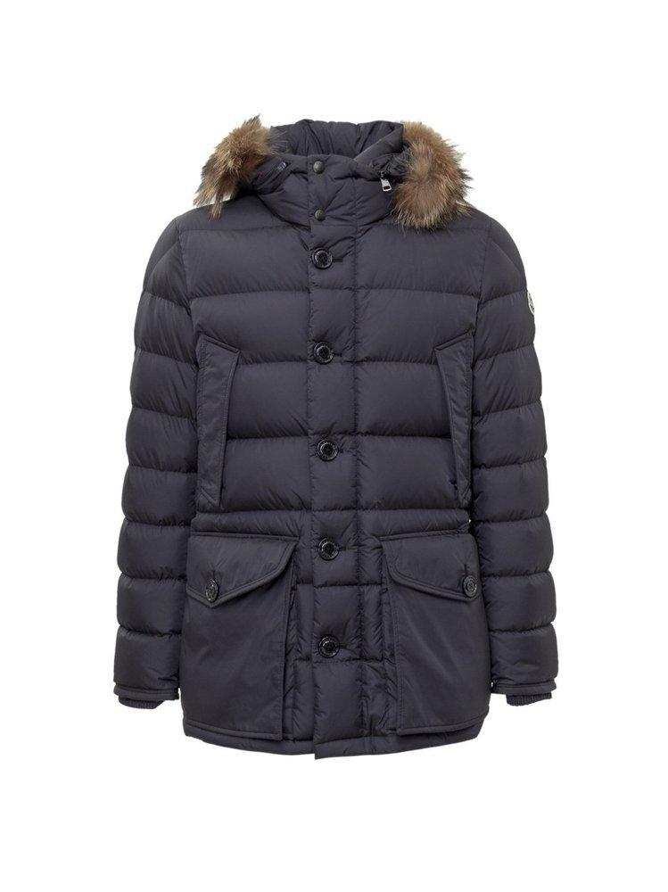 MONCLER Clunye Hooded Short Padded Jacket In Blue Product Image