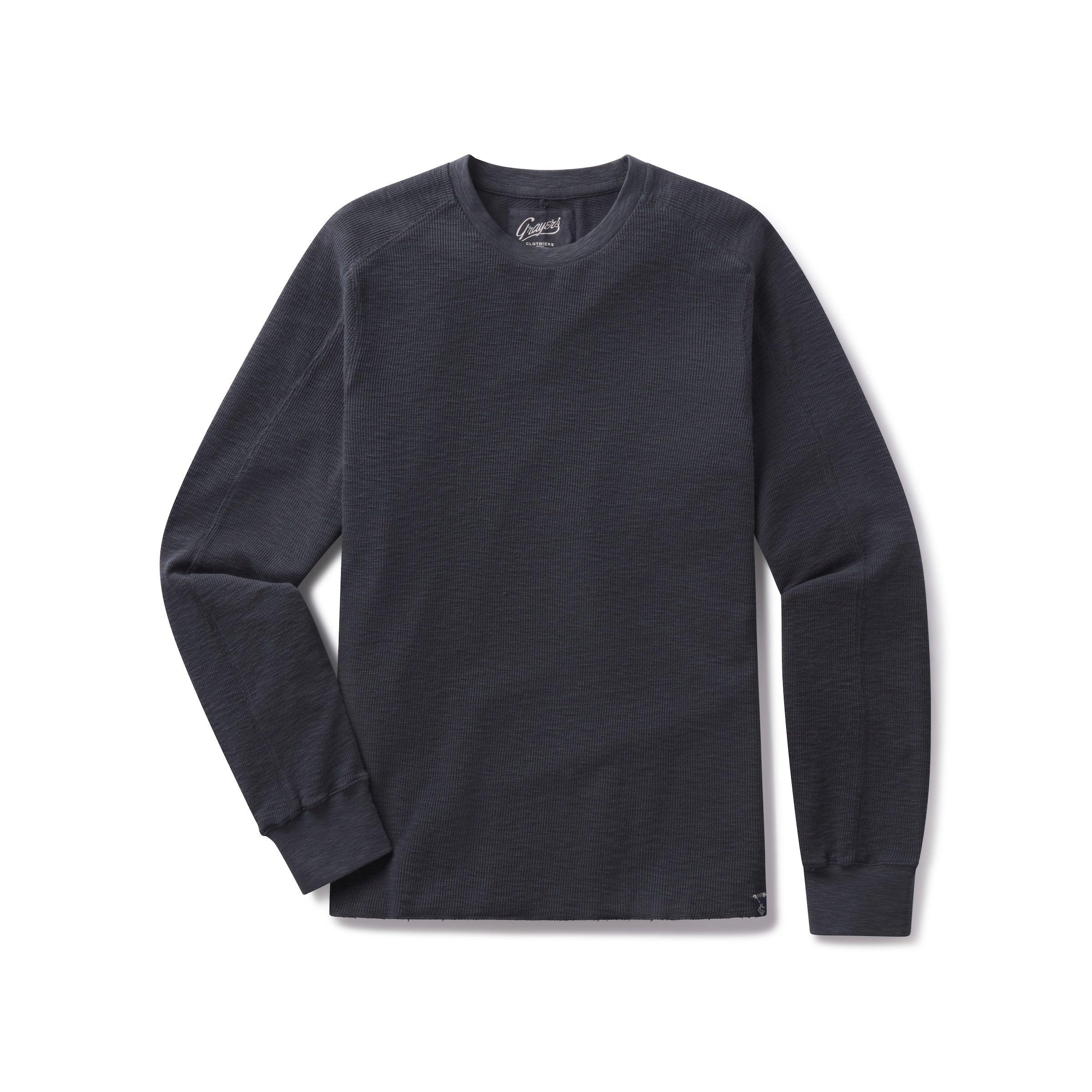 Waffle Cotton Crew - Dark Navy Product Image