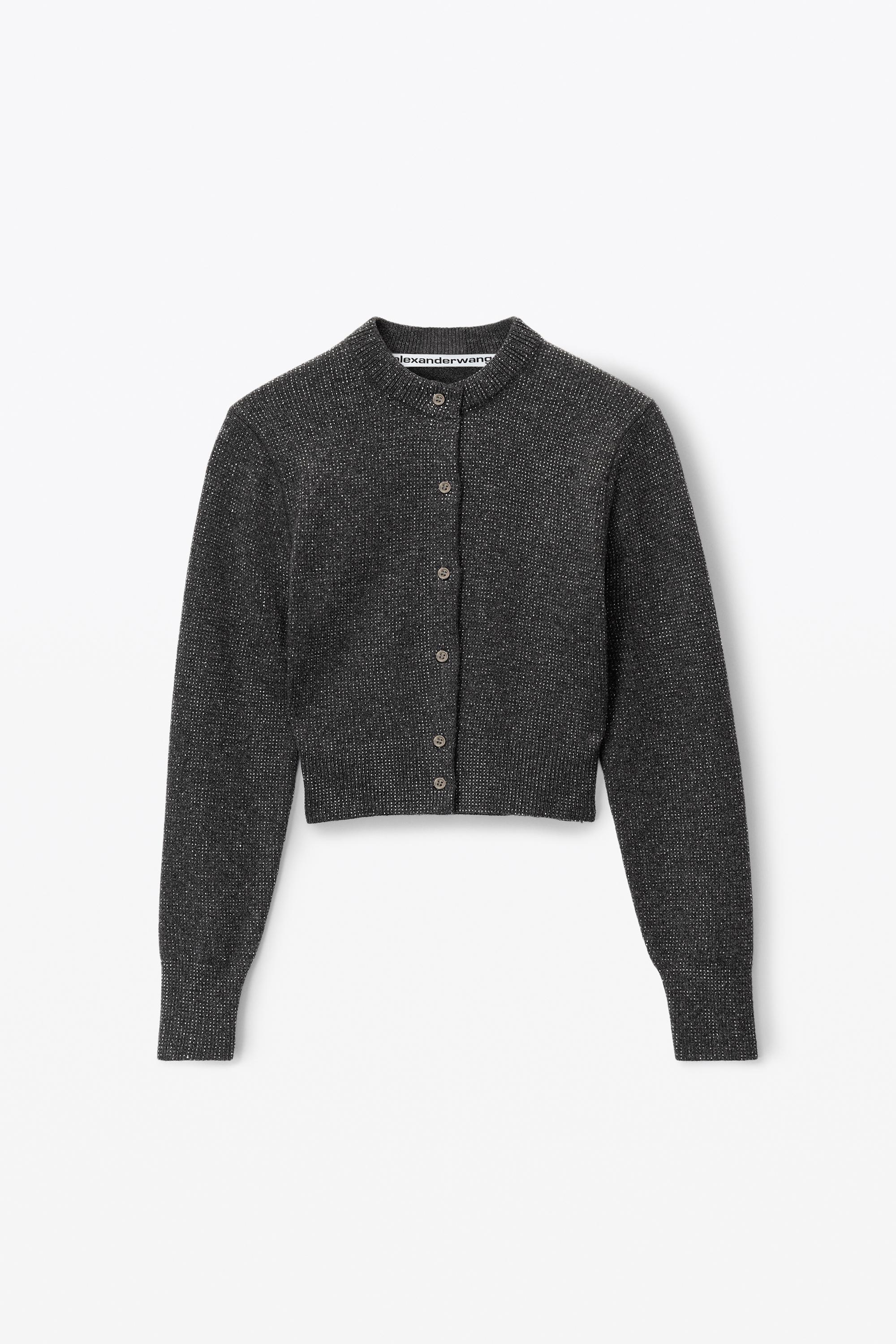 Shrunken Cardigan In Wool Product Image