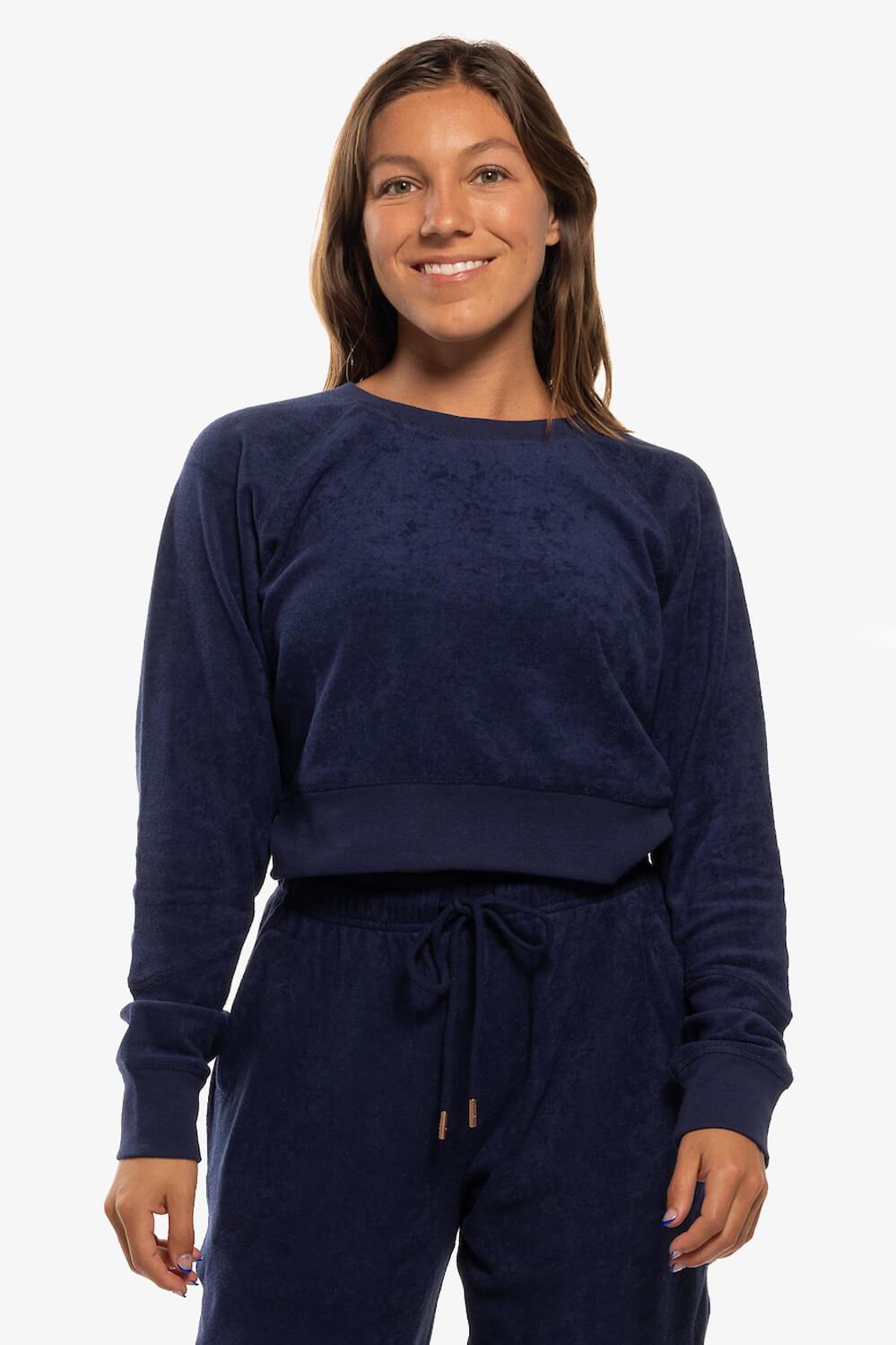 Madison Terry Cloth Cropped Crewneck Female Product Image