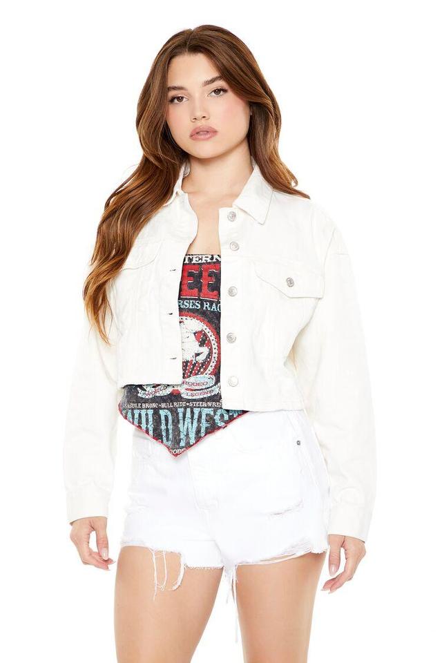 Cropped Denim Trucker Jacket | Forever 21 Product Image