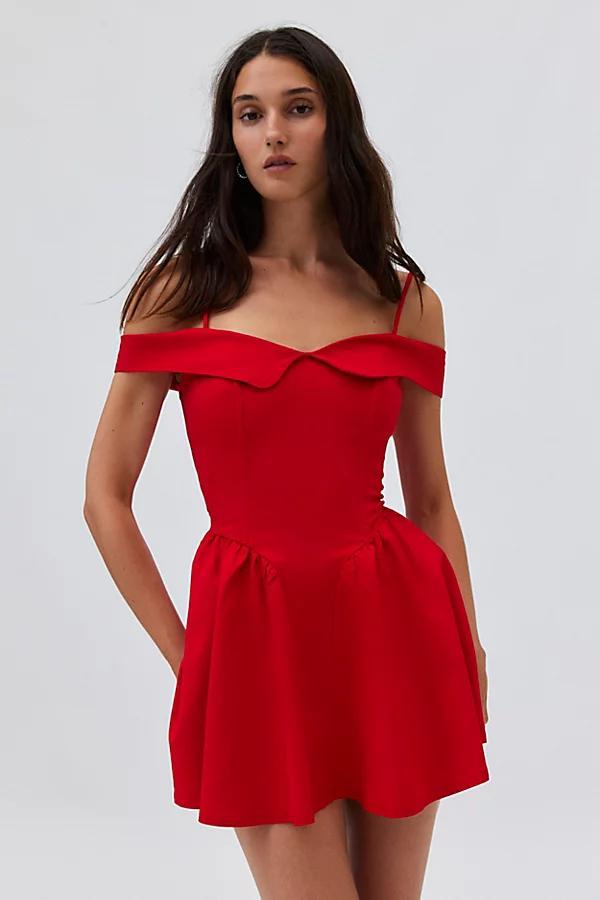 Kimchi Blue Beatrice Off-The-Shoulder Mini Dress Womens at Urban Outfitters Product Image