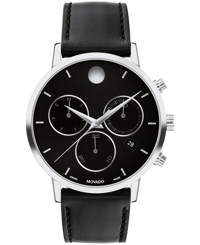 Men's Movado MuseumÂ® Classic Two-Tone PVD Chronograph Watch with Black Dial and Date Window (Model: 0607777) Product Image