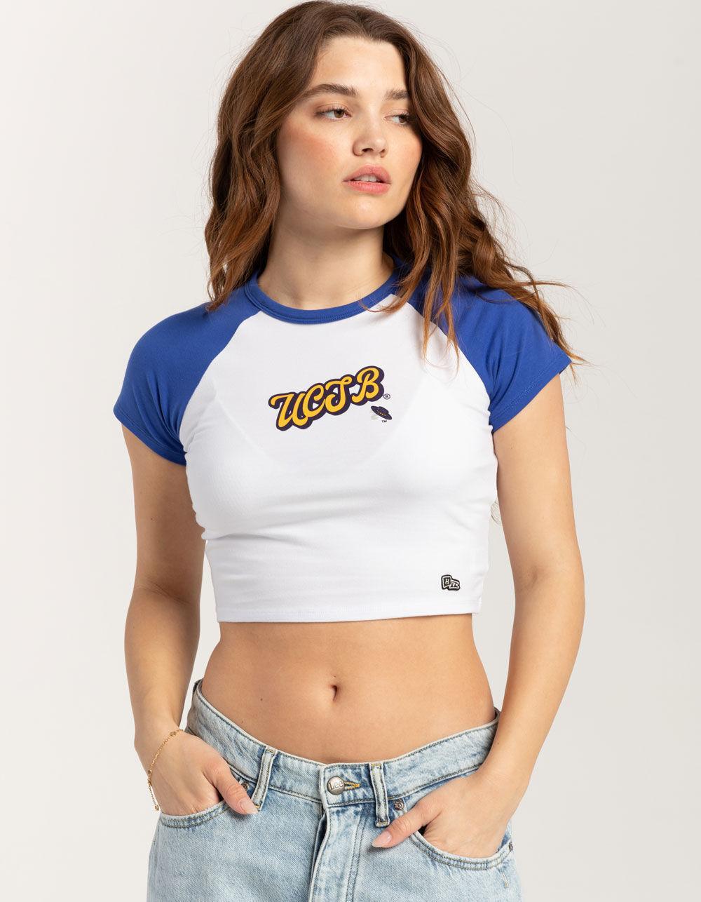 HYPE AND VICE UCSB Homerun Womens Raglan Tee Product Image