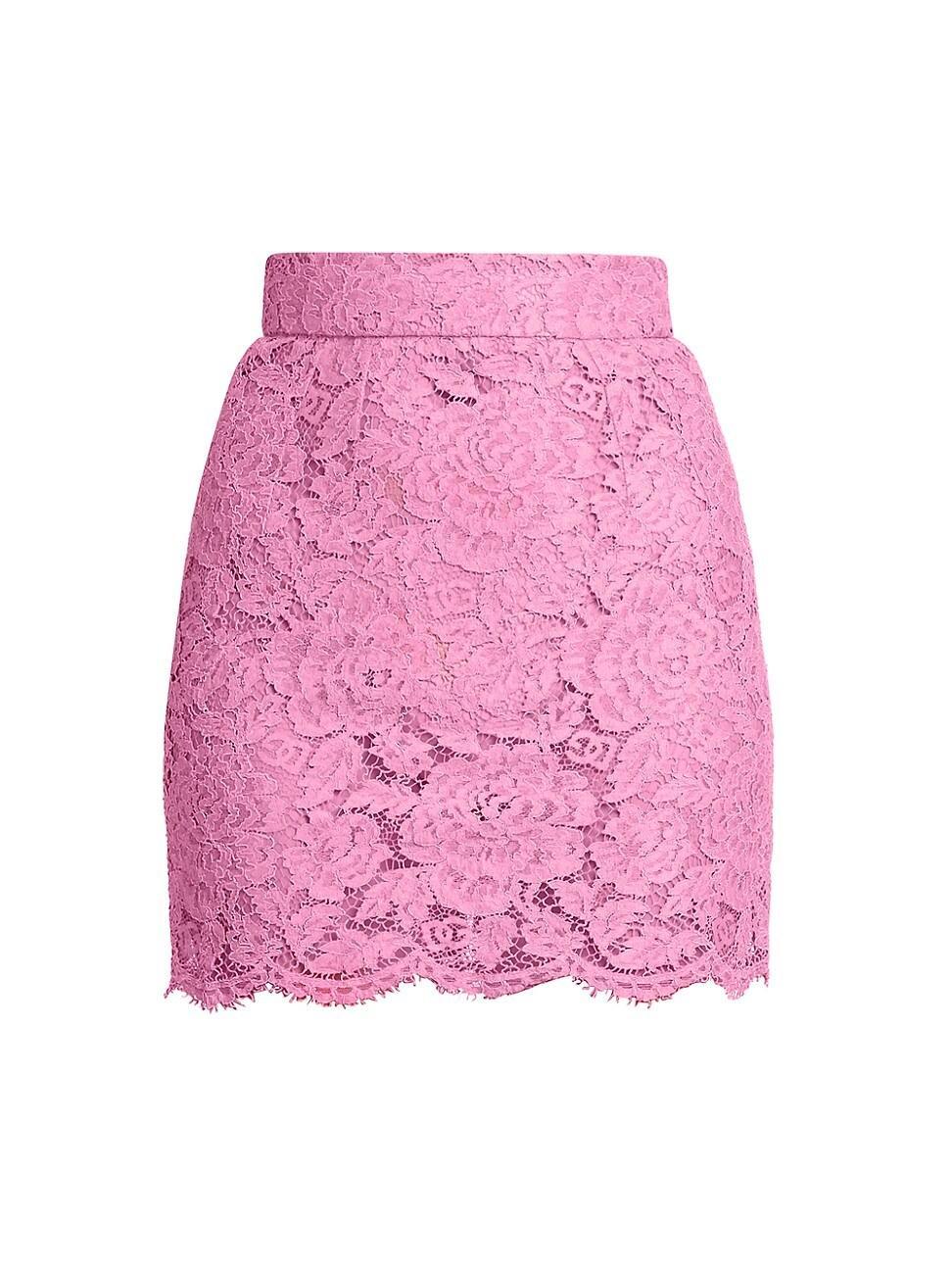 Womens Floral Lace Miniskirt Product Image