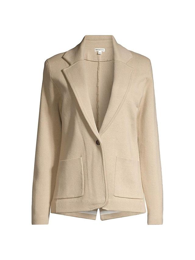 Womens Cotton-Blend Knit Blazer Product Image