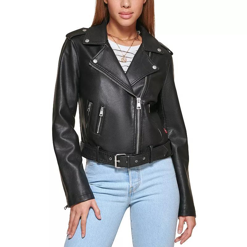 Levi's(r) Faux Leather Fashion Moto (Chocolate ) Women's Clothing Product Image