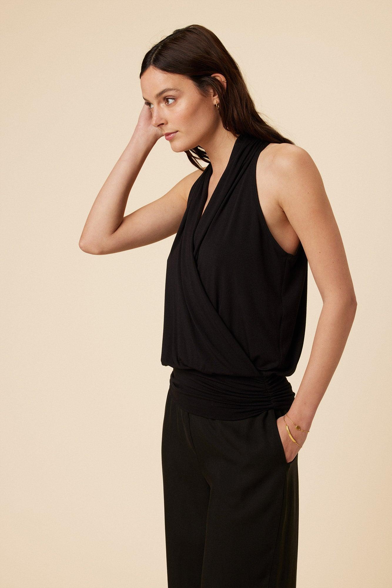 Agnes Modal Top - Black - ReAmour Product Image