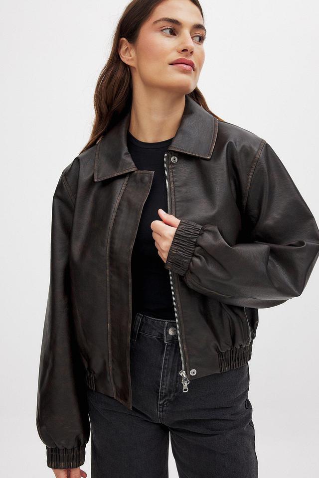 Cropped Bomber Jacket Product Image