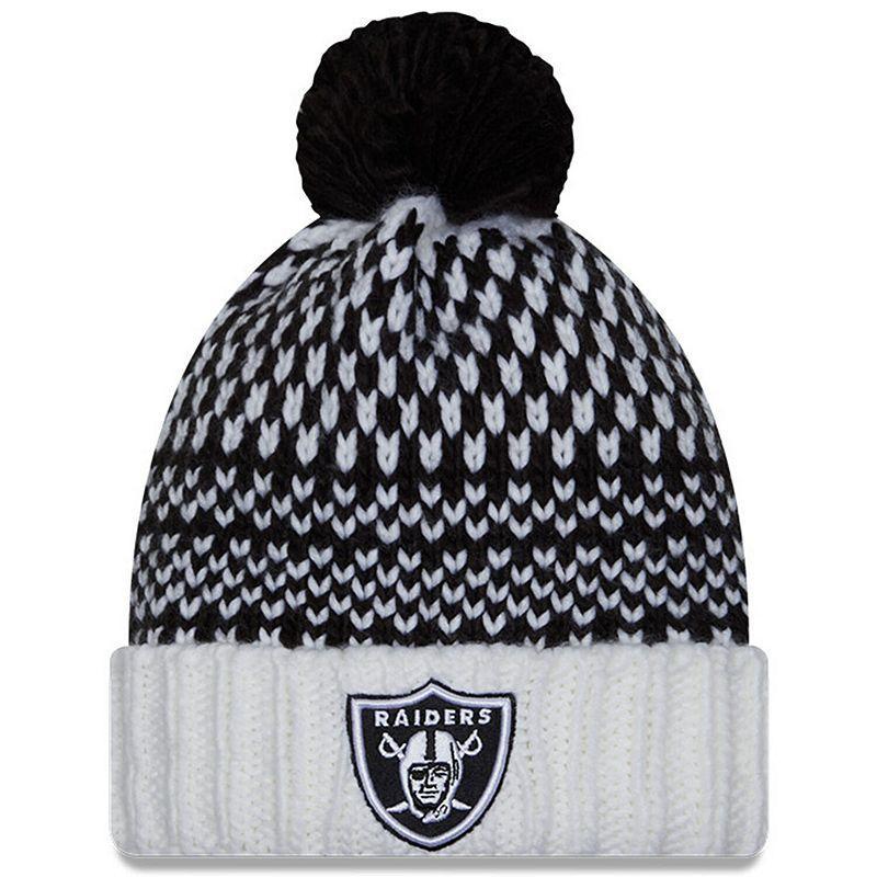 Womens New Era Black Las Vegas Raiders 2023 Nfl Crucial Catch Cuffed Pom Knit Hat - Black Product Image