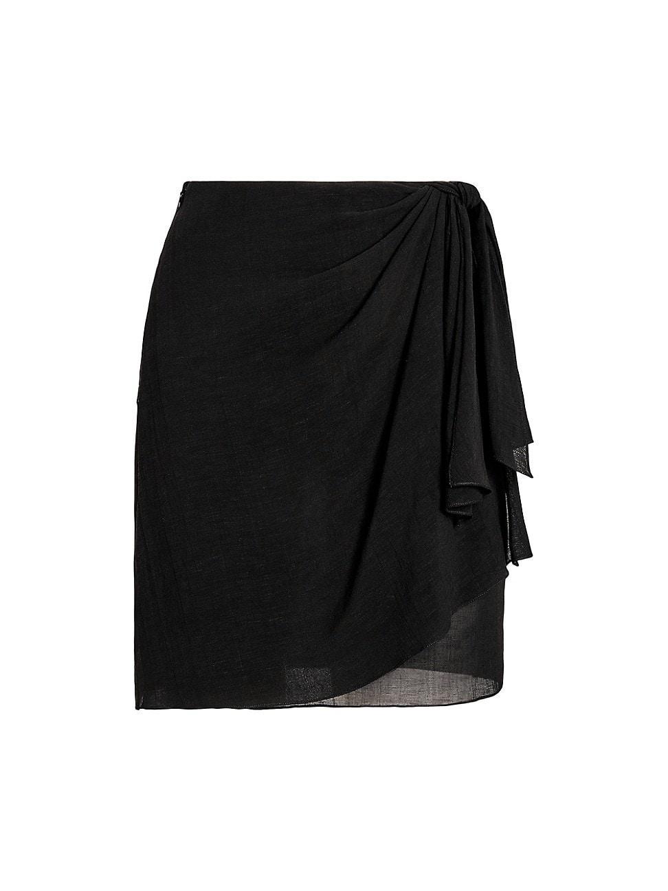 Womens Dorian Linen Voile Mini Skirt product image