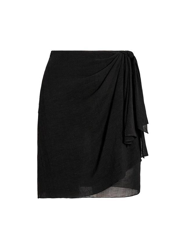 Womens Dorian Linen Voile Mini Skirt Product Image