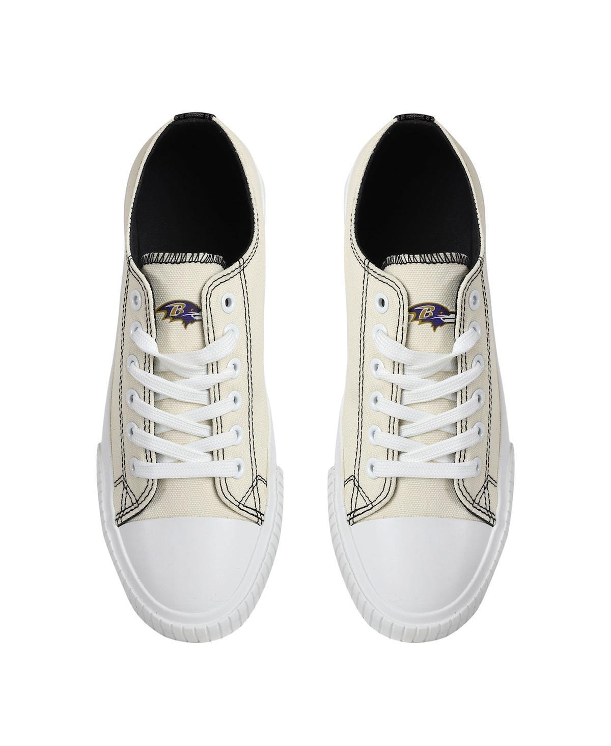 Womens FOCO Cream Baltimore Ravens Low Top Canvas Shoes Product Image