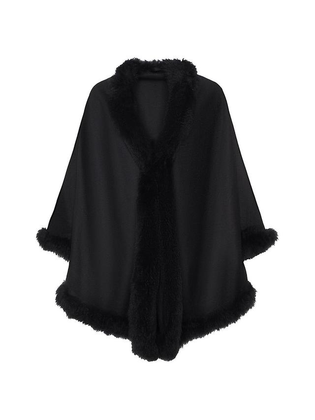 Cashmere Cape With Toscana Lamb Trim Product Image