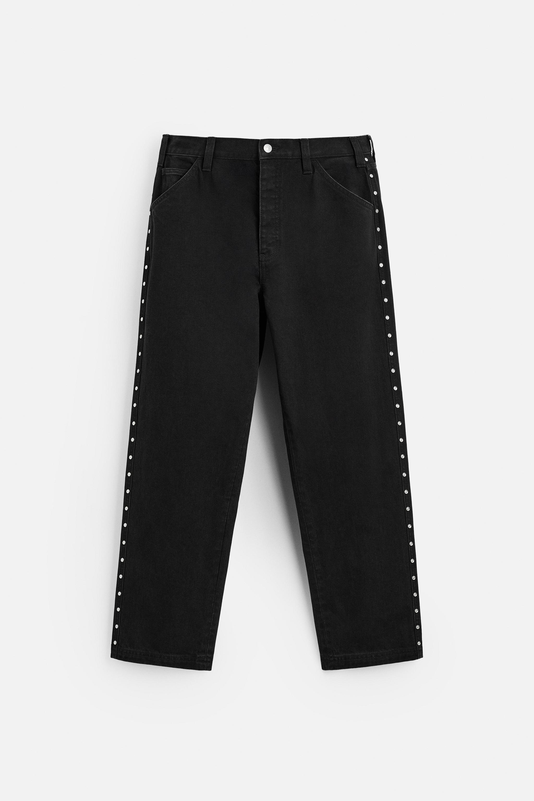 STUDDED SIDE STRIPE JEANS Product Image