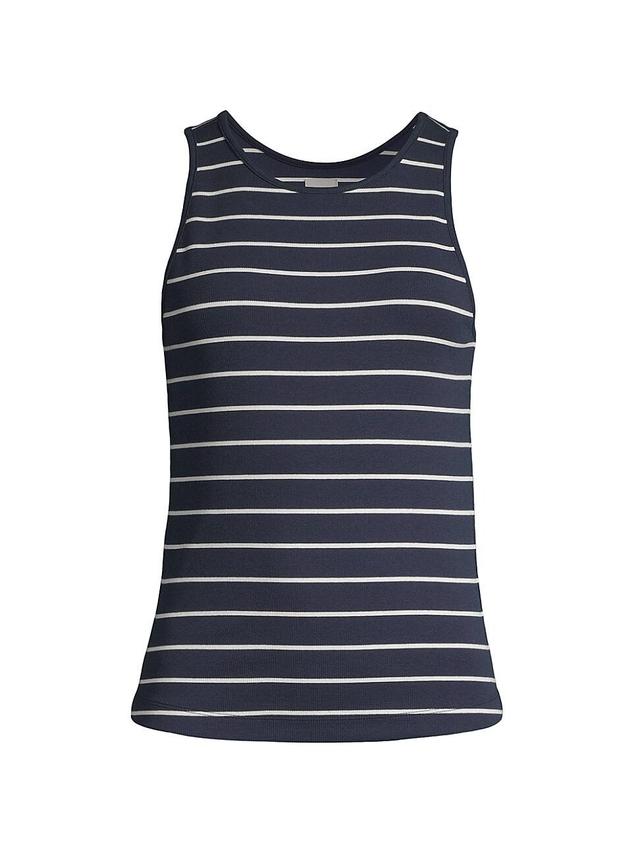 Womens Striped High-Neck Tank Product Image