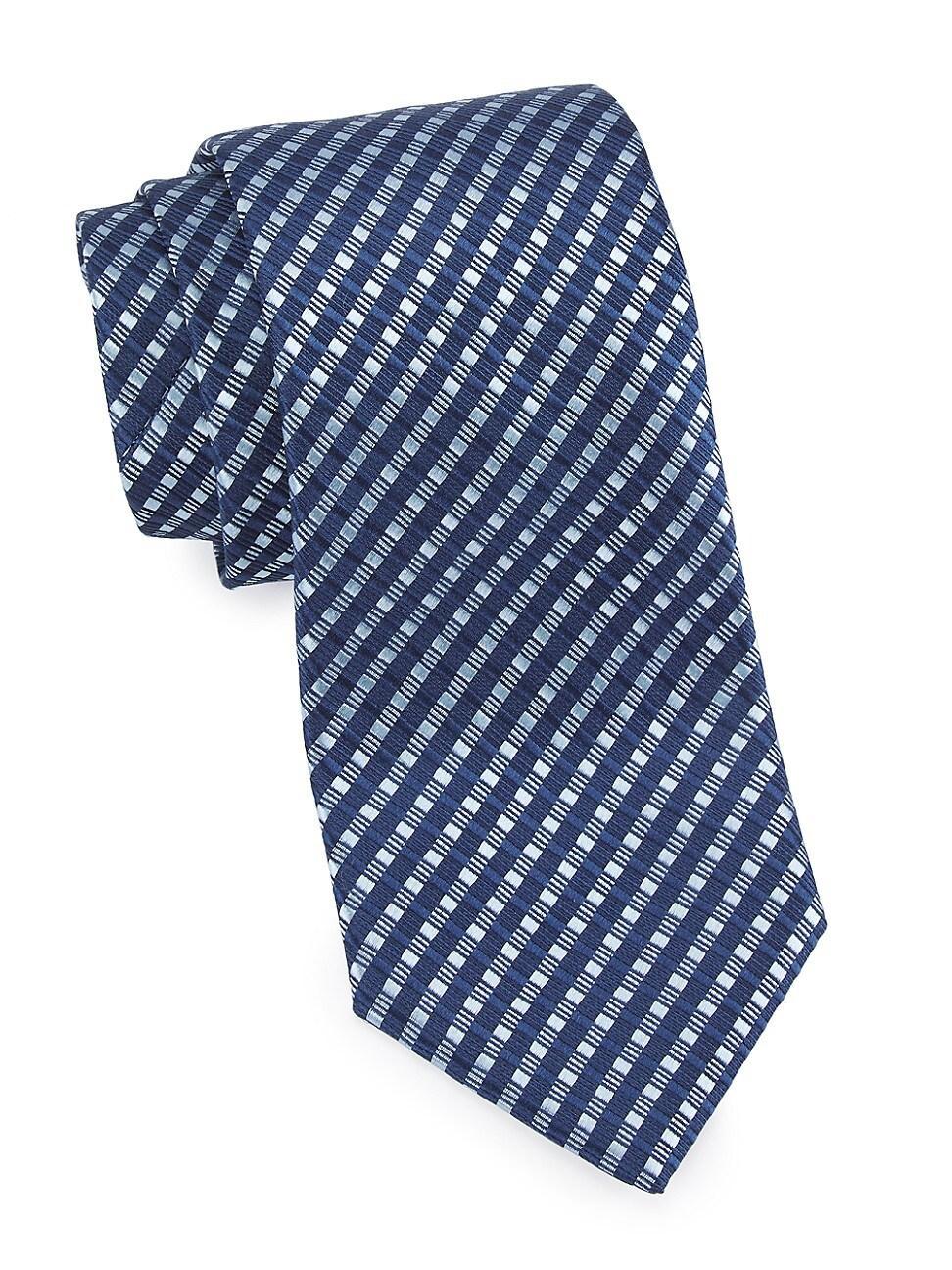 Mens Seersucker Striped Silk Tie Product Image