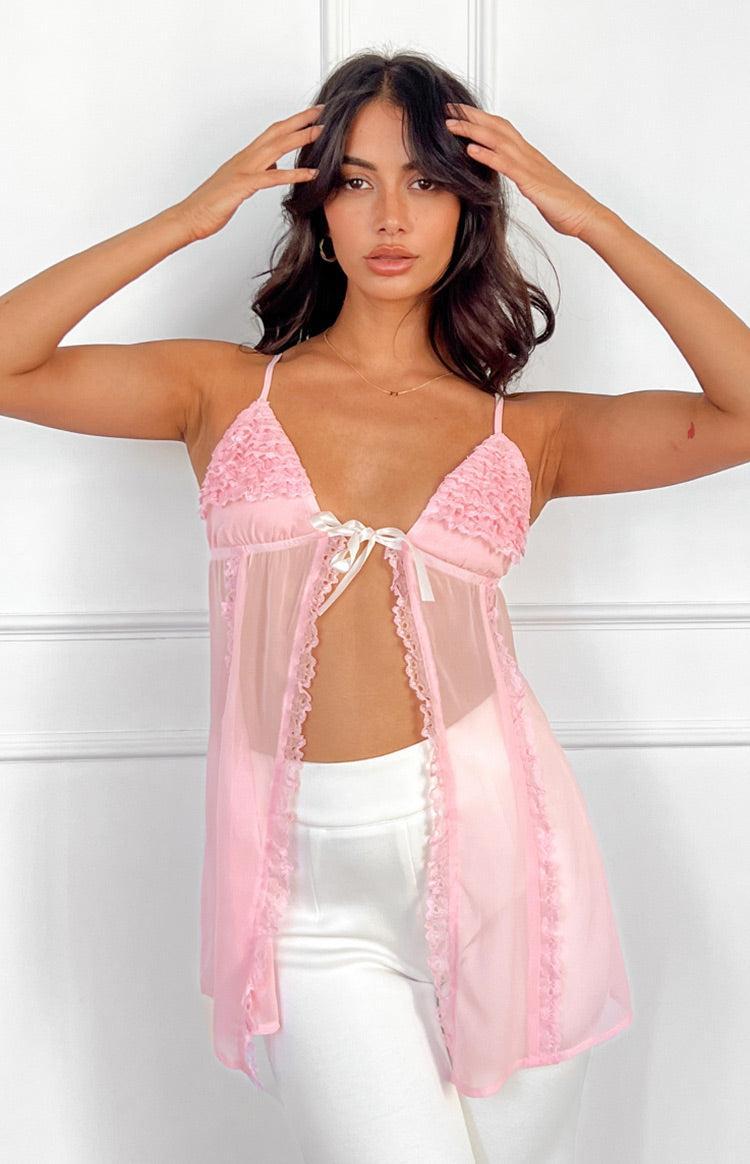 As It Was Pink Frill Cami Top Product Image