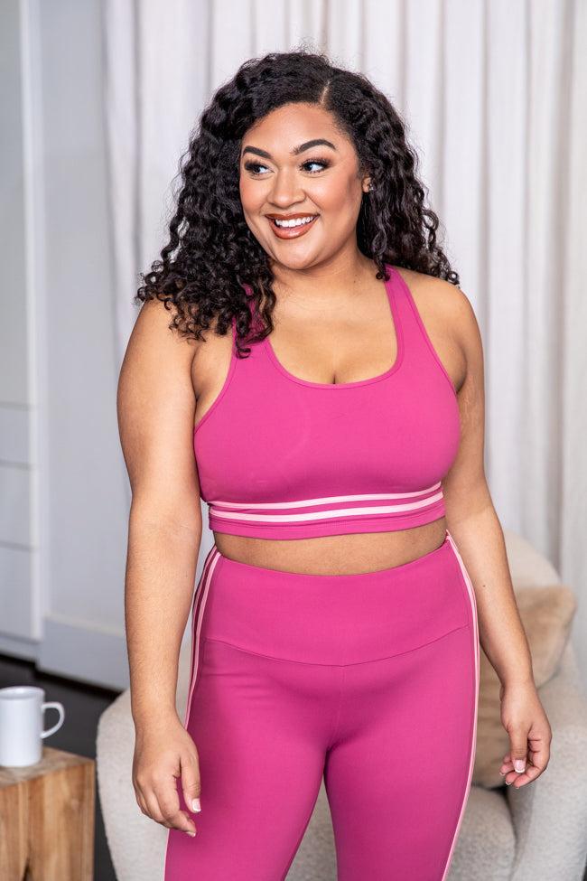 Make It Happen Pink Sports Bra FINAL SALE Product Image