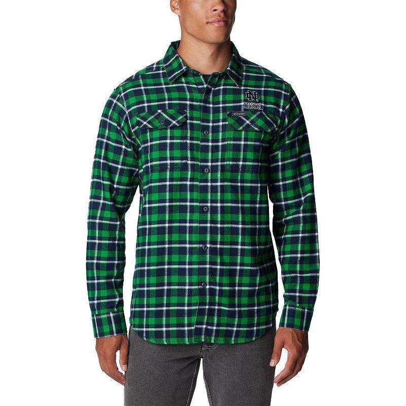 Columbia Men's Collegiate Flare Gun Flannel Long Sleeve Shirt - Notre Dame- Product Image