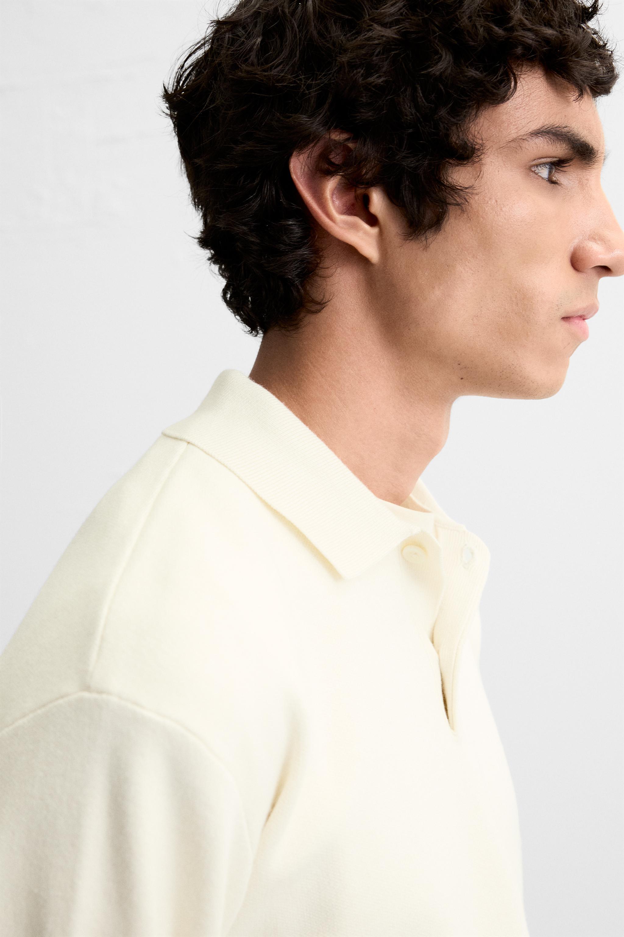 VISCOSE BLEND KNIT POLO SHIRT Product Image