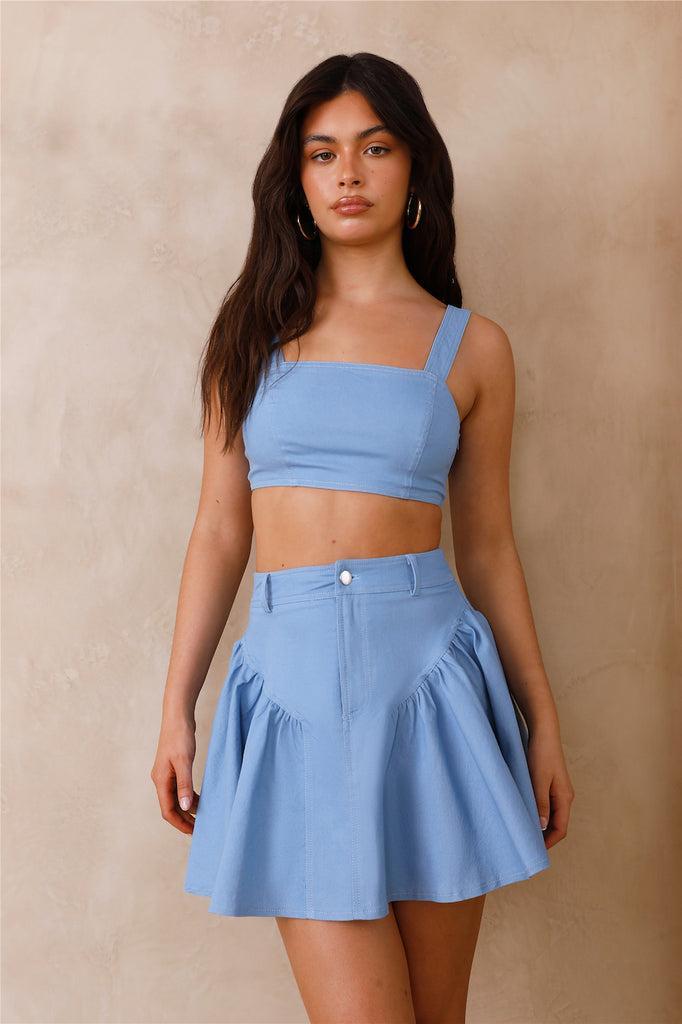 Ocean Dreamer Crop Top Blue Product Image