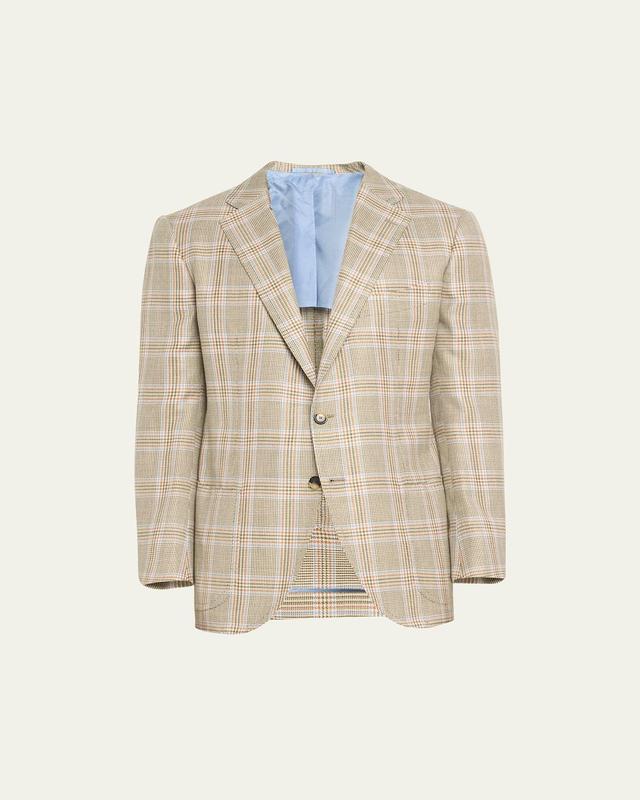 Mens Cashmere-Blend Plaid Sport Coat Product Image