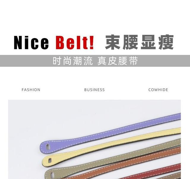 Genuine Leather Thin Belt Product Image