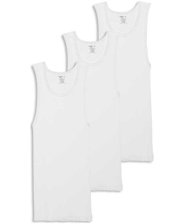 Mens Cotton A-shirt Tank Top, Pack of 3 Product Image