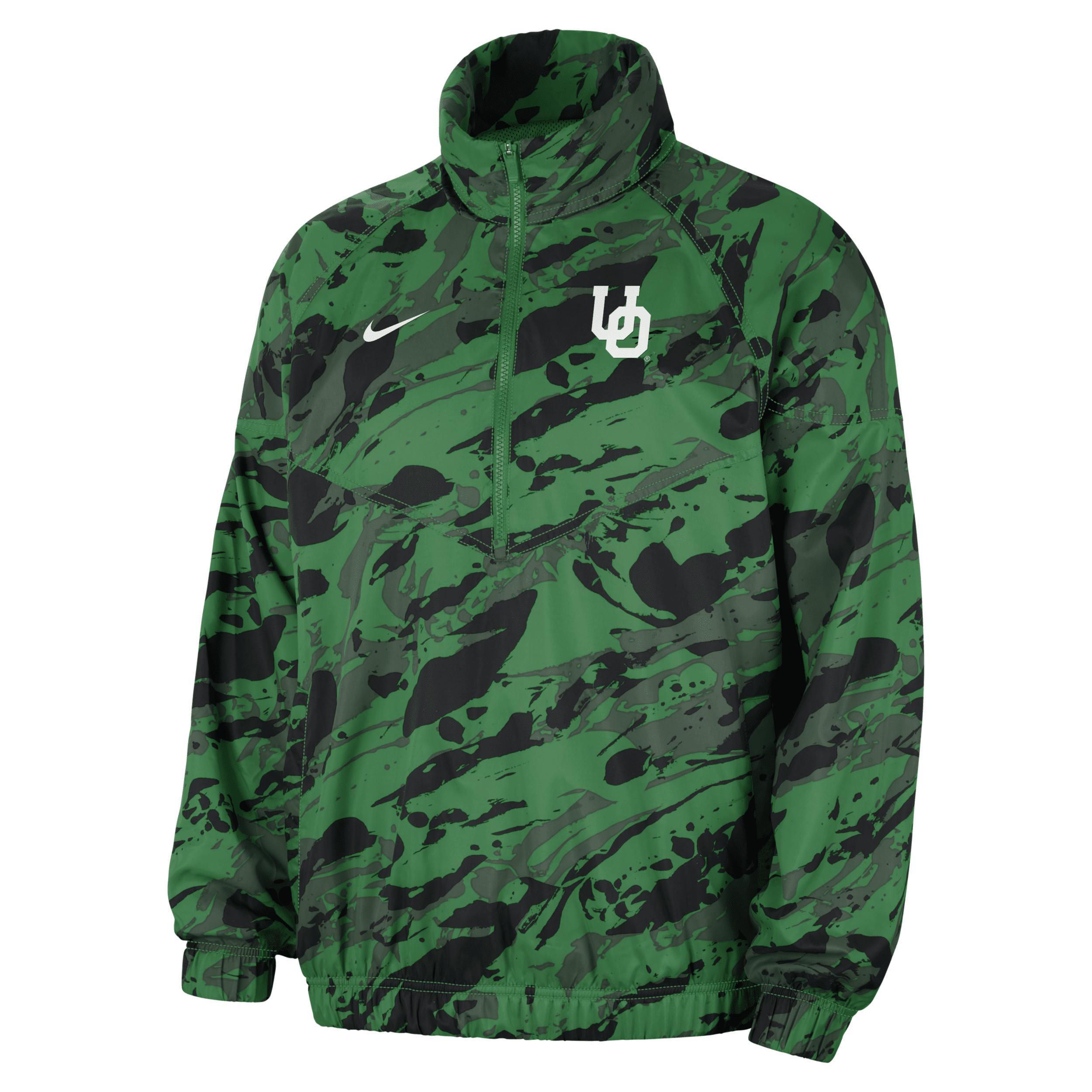 Mens Nike Green Oregon Ducks Anorak Half-Zip Jacket Product Image