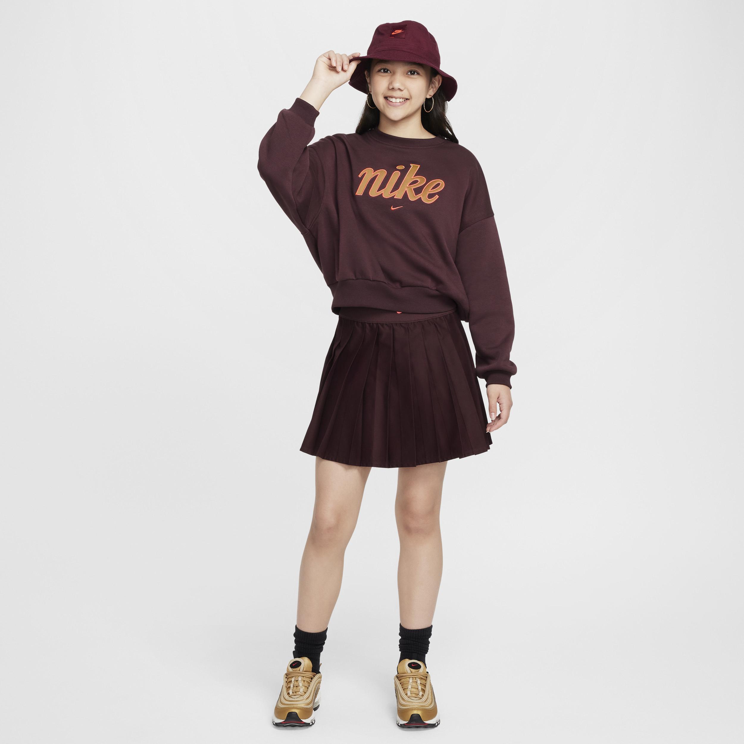 Nike Girls Sportswear Club Fleece Boxy Crewneck Sweatshirt Product Image